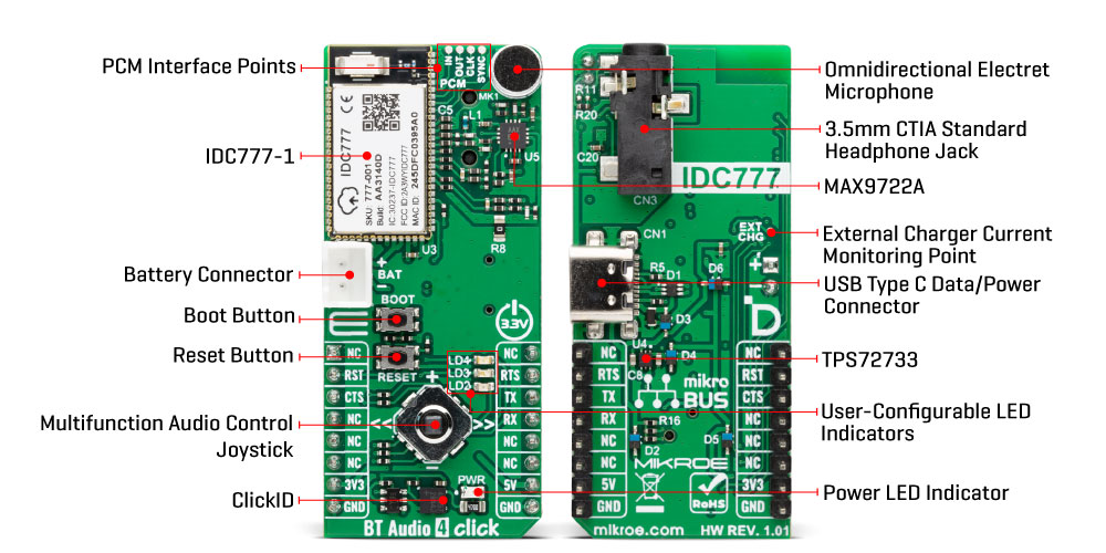 BT Audio 4 Click hardware overview image
