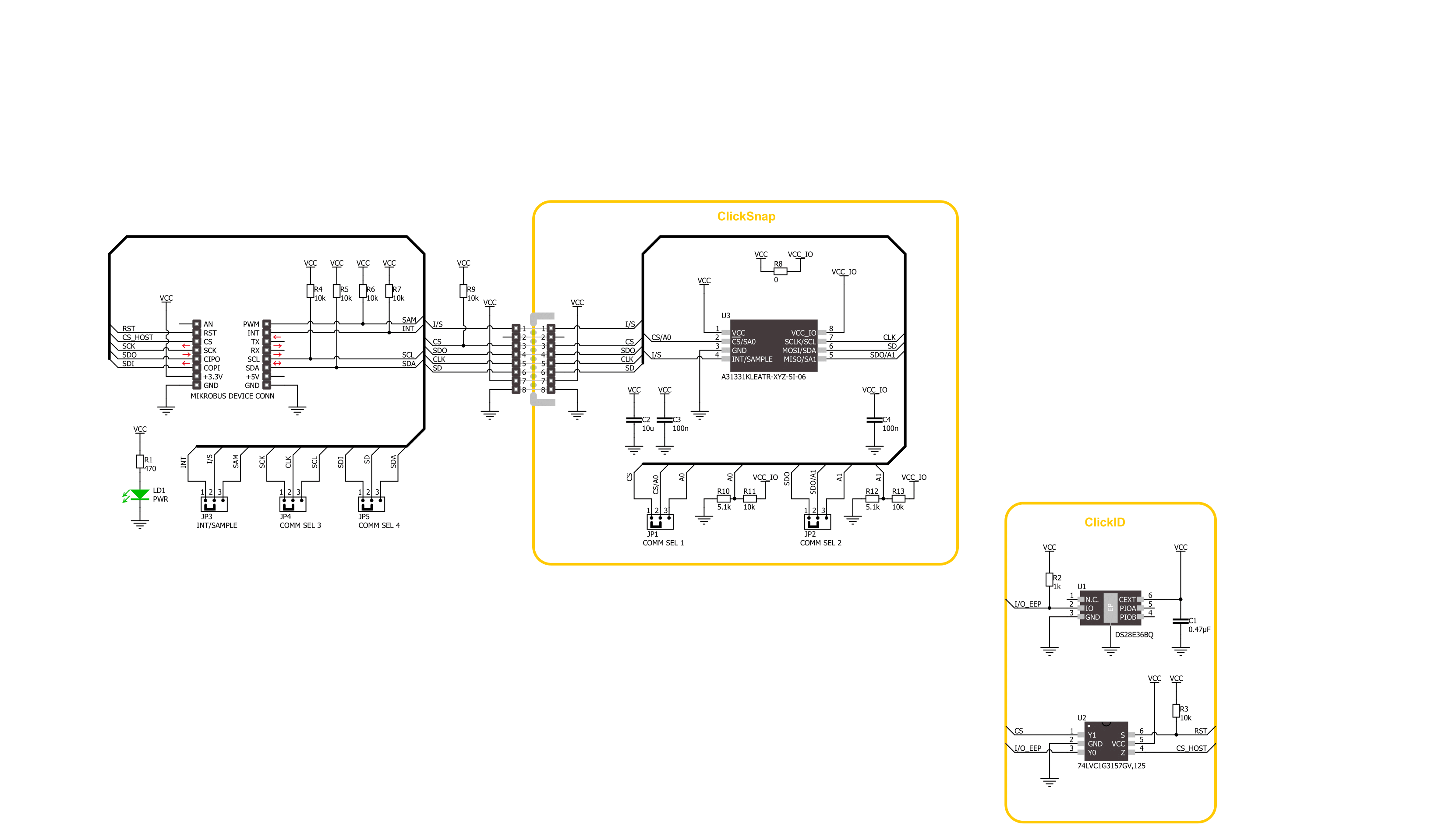 3D Hall 12 Click - I2C Schematic schematic