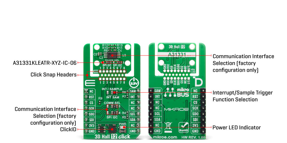 3D Hall 12 Click - I2C hardware overview image