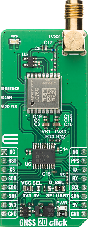 LTE IoT 5 Click front image hardware assembly