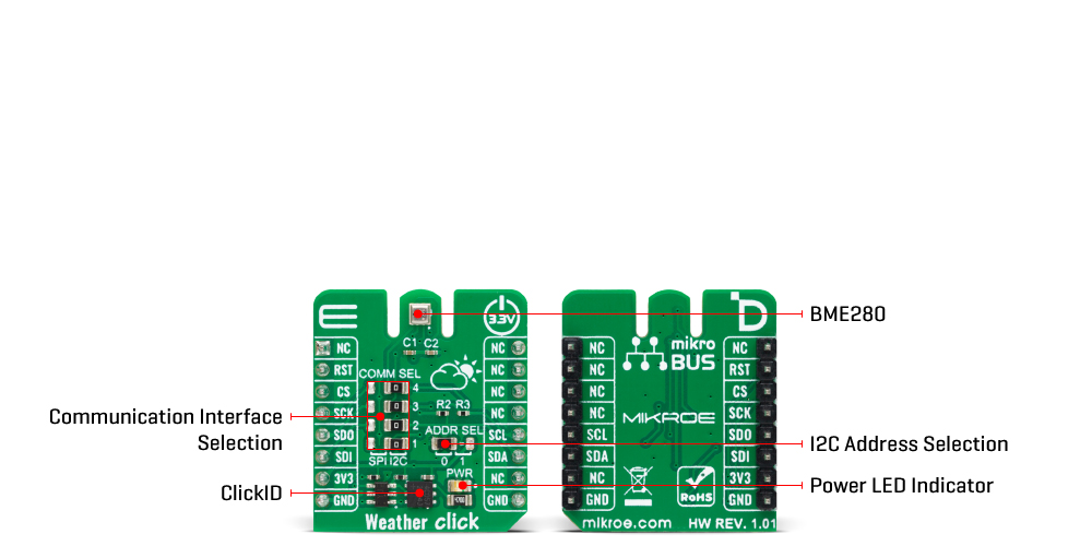 Weather Click hardware overview image