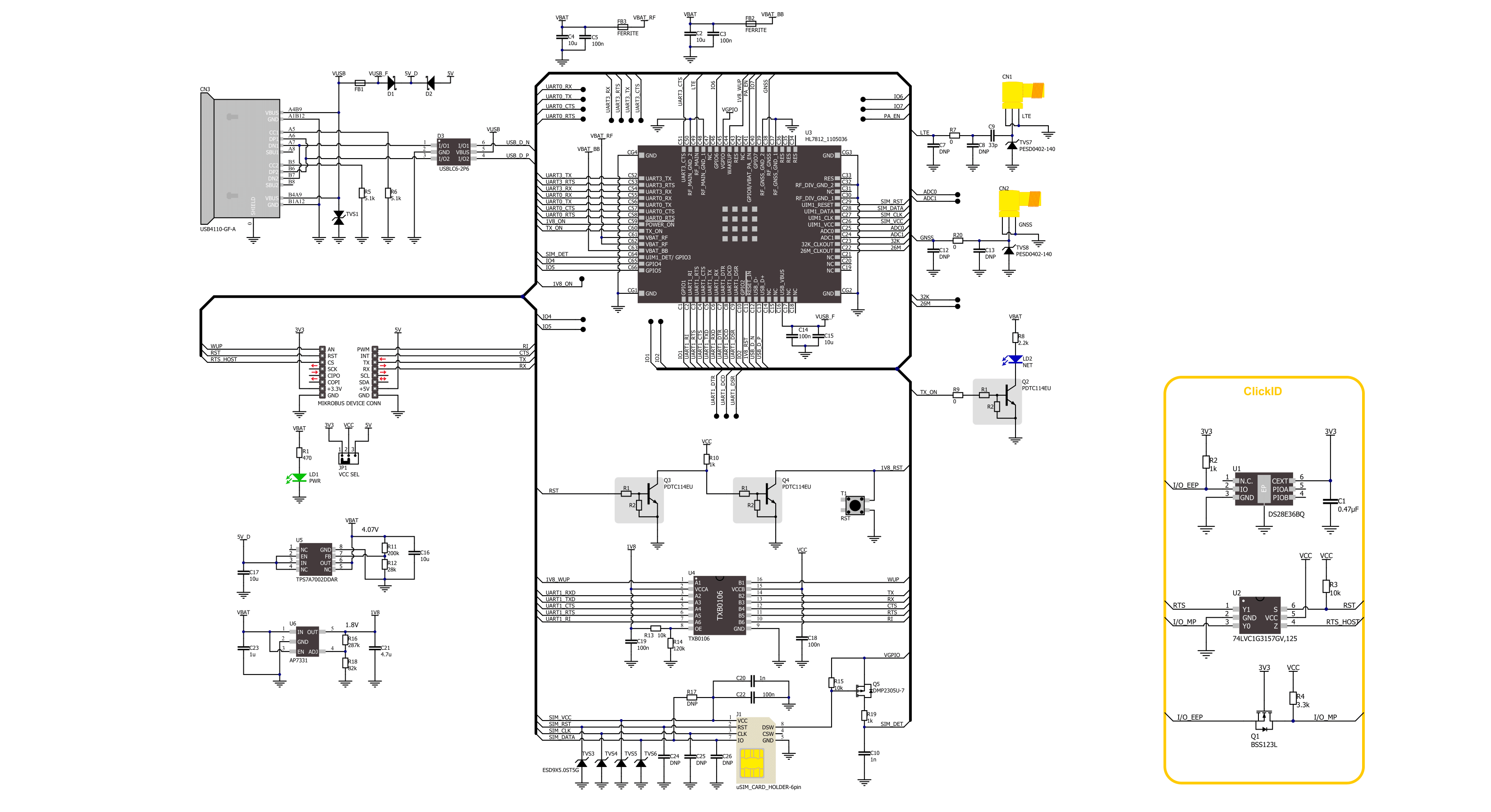 LTE IoT 19 Click Schematic schematic