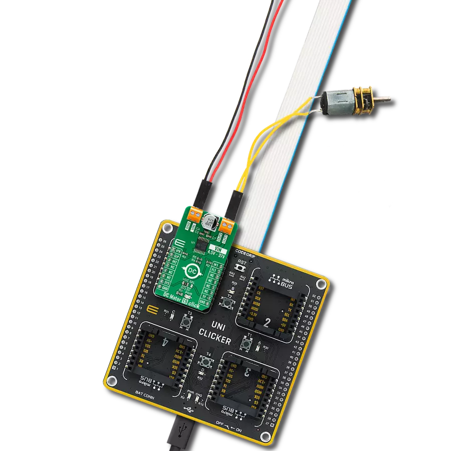 DC Motor 15 Click with UNI Clicker