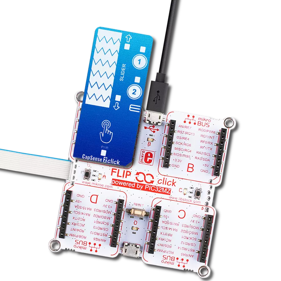 CapSense 2 Click with Flip&Click PIC32MZ