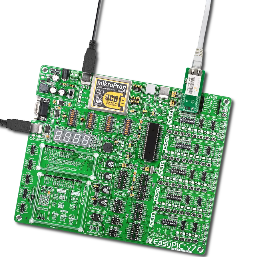 XPort ETH Click - SE with EasyPIC v7