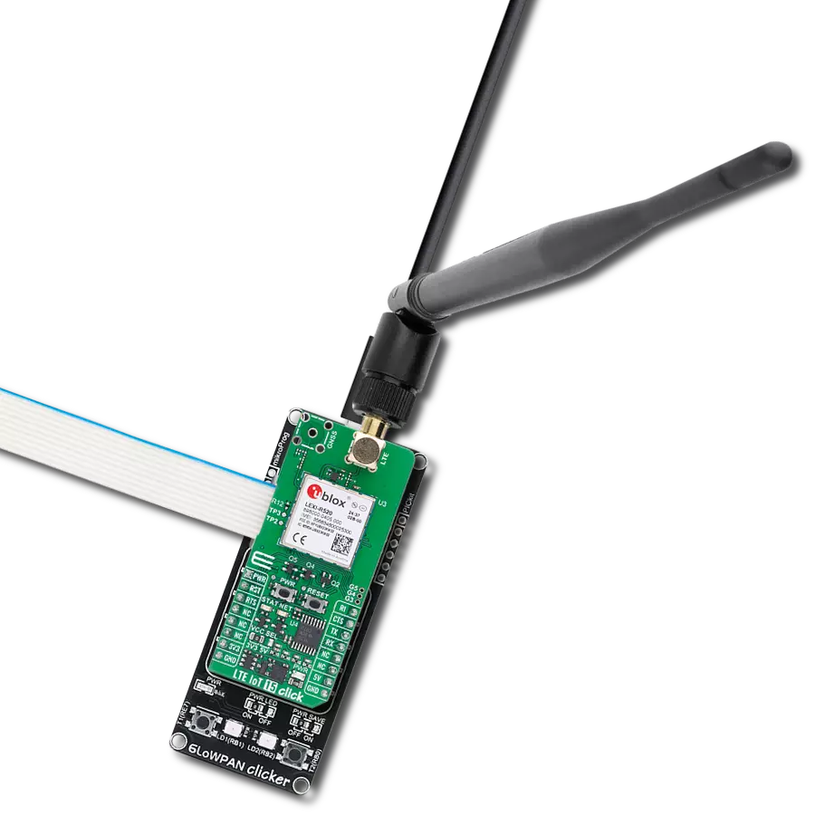 LTE IoT 15 Click with 6LoWPAN clicker
