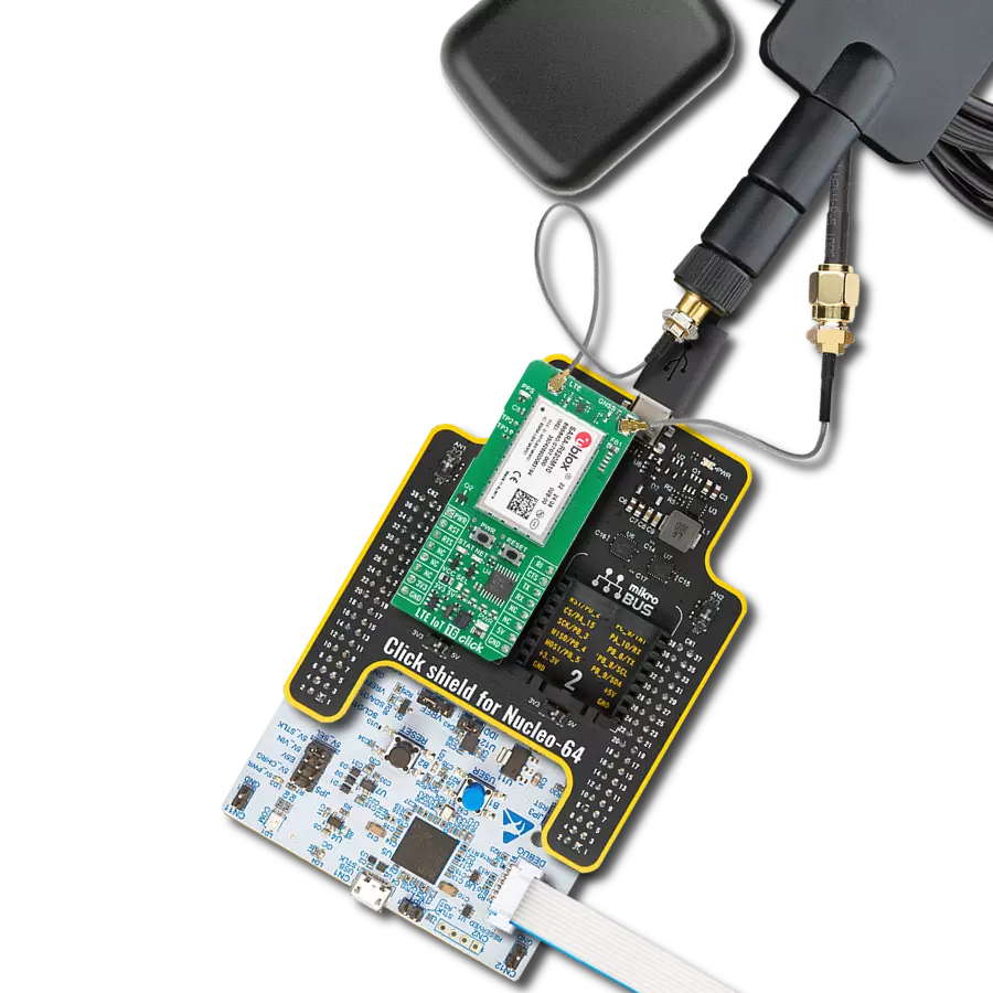 LTE IoT 16 Click with Nucleo 64 with STM32G474RE MCU