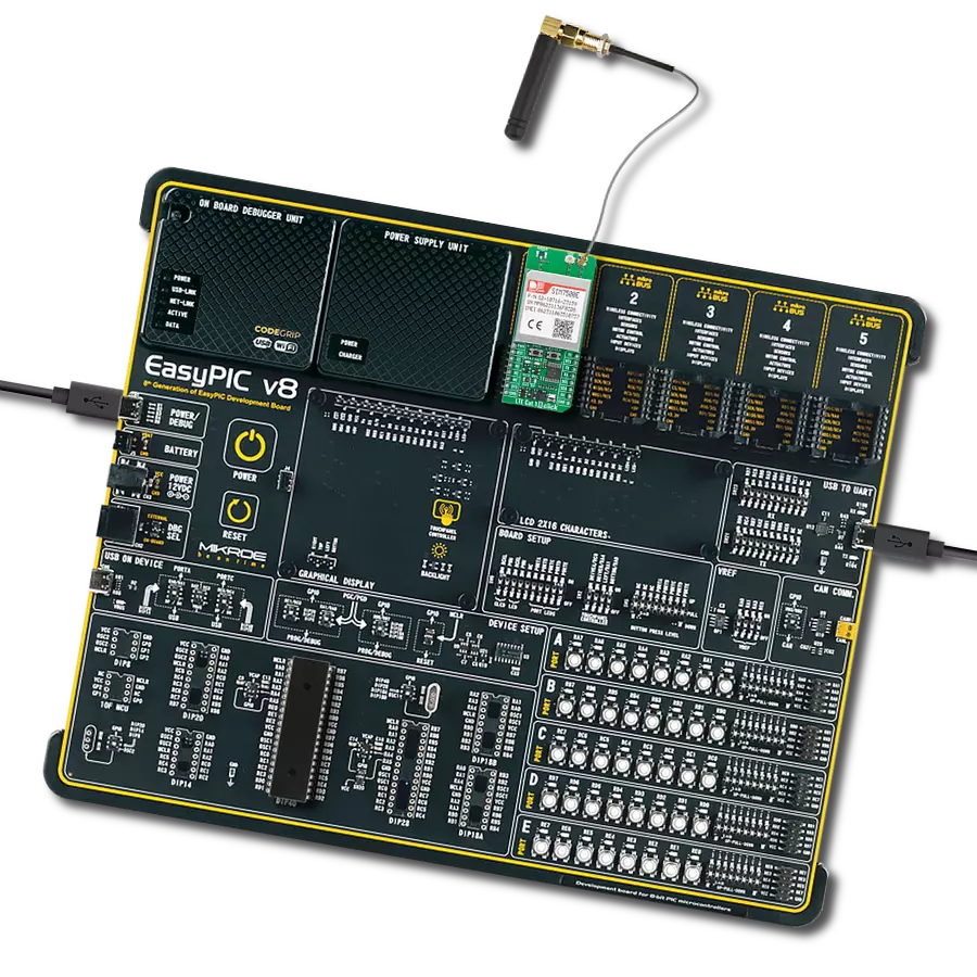使用 SIM7500E 和 PIC18F4455 实现在欧洲范围内的 LTE Cat 1 通信连接
