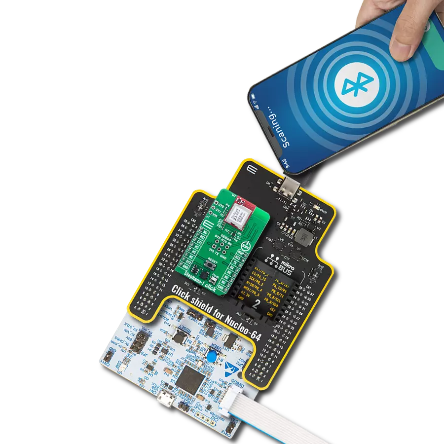 Stephano-I Click with Nucleo 64 with STM32G474RE MCU