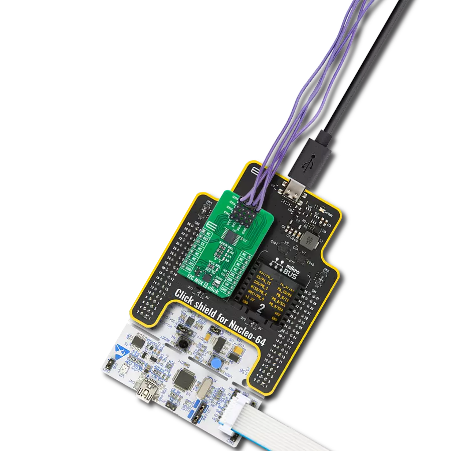 Expand I2C bus into four independent channels with TPT29546A and STM32G071RB