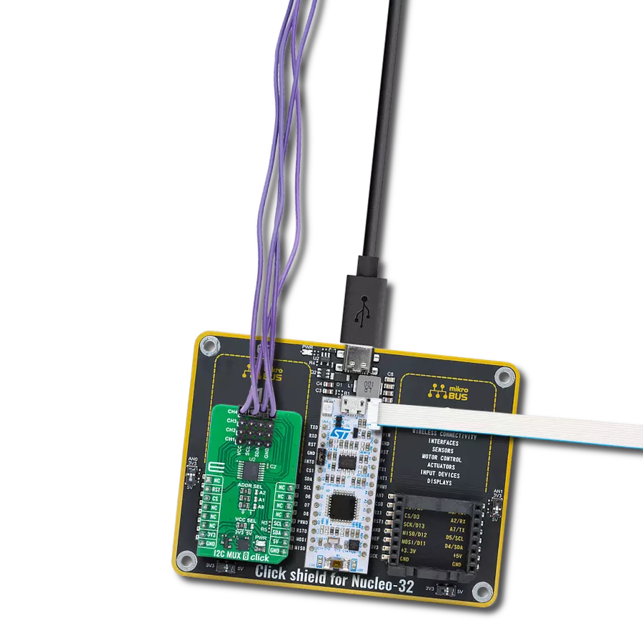 Expand I2C bus into four independent channels with TPT29546A and STM32F031K6