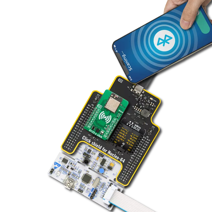 Enable reliable Bluetooth BR/EDR and BLE connectivity with BT122-A and STM32F410RB