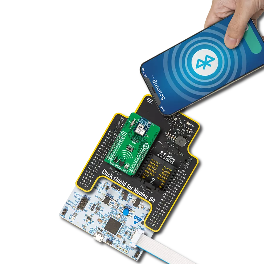 Provide Bluetooth 5.4 wireless communication with Vela IF820 (453-00171R) module and STM32G474RE