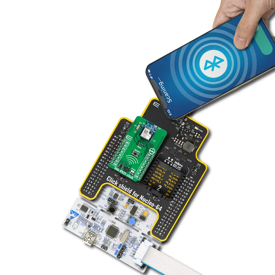 Provide Bluetooth 5.4 wireless communication with Vela IF820 (453-00171R) module and STM32F103RB
