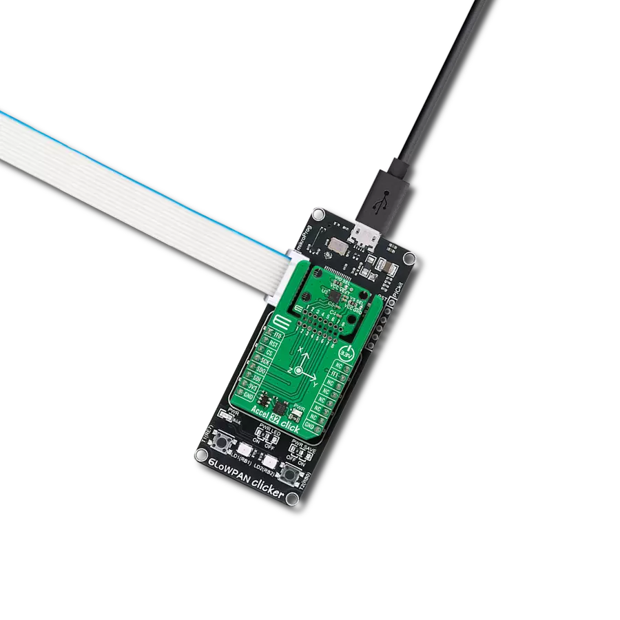 Accel 32 Click with 6LoWPAN clicker