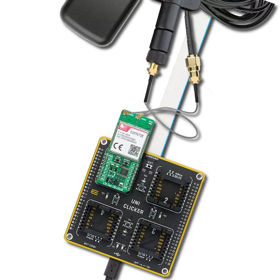 LTE Cat.1 7 Click with UNI Clicker
