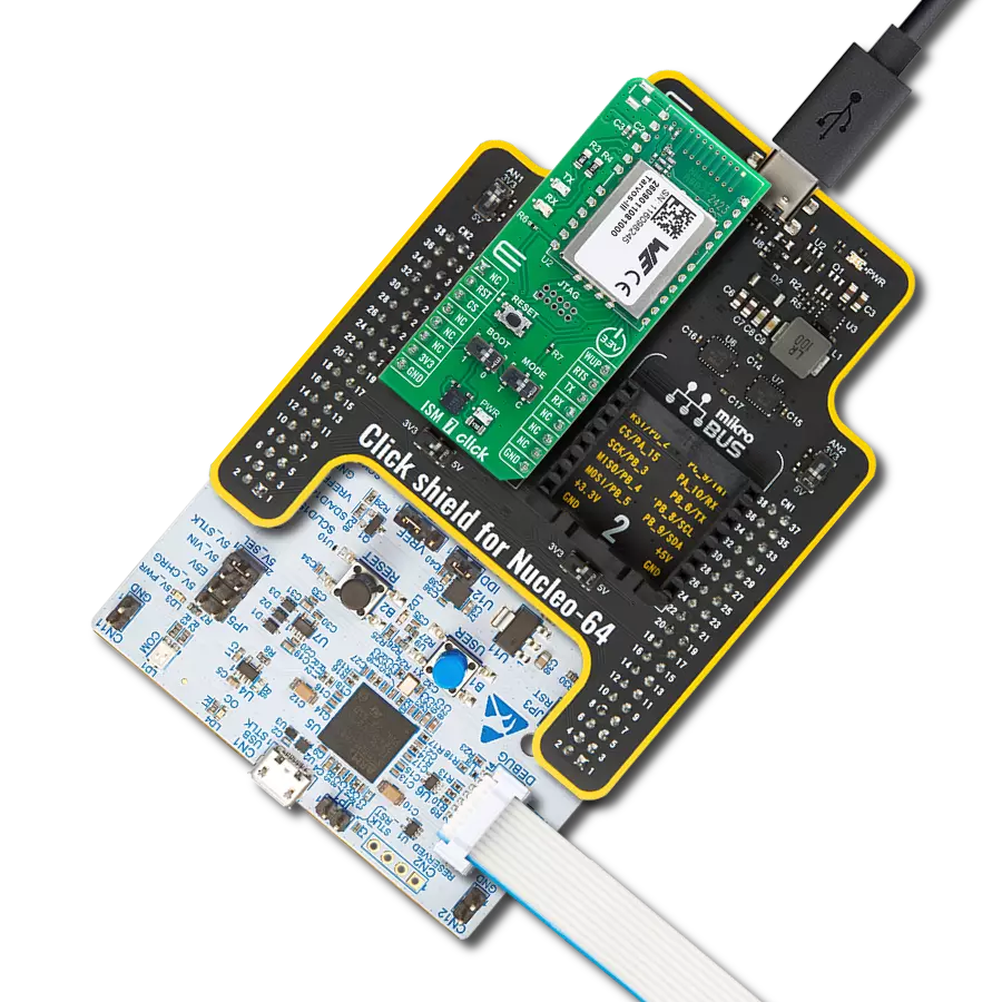 ISM 7 Click with Nucleo 64 with STM32G474RE MCU