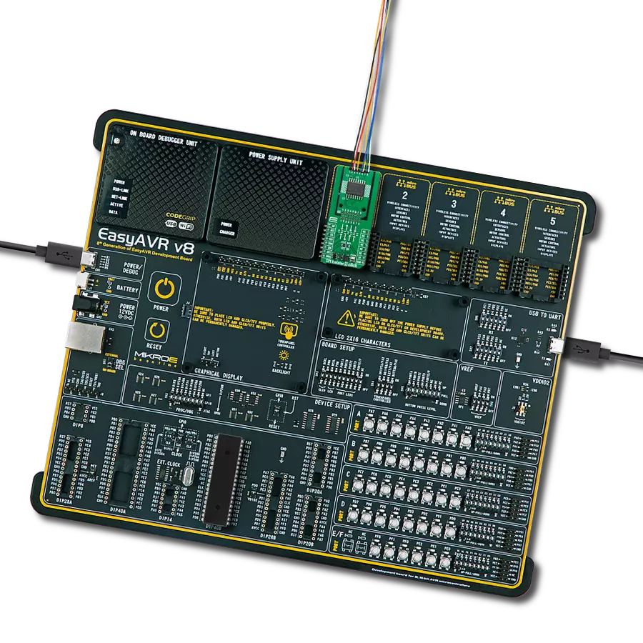 SPI Isolator 9 Click with EasyAVR v8