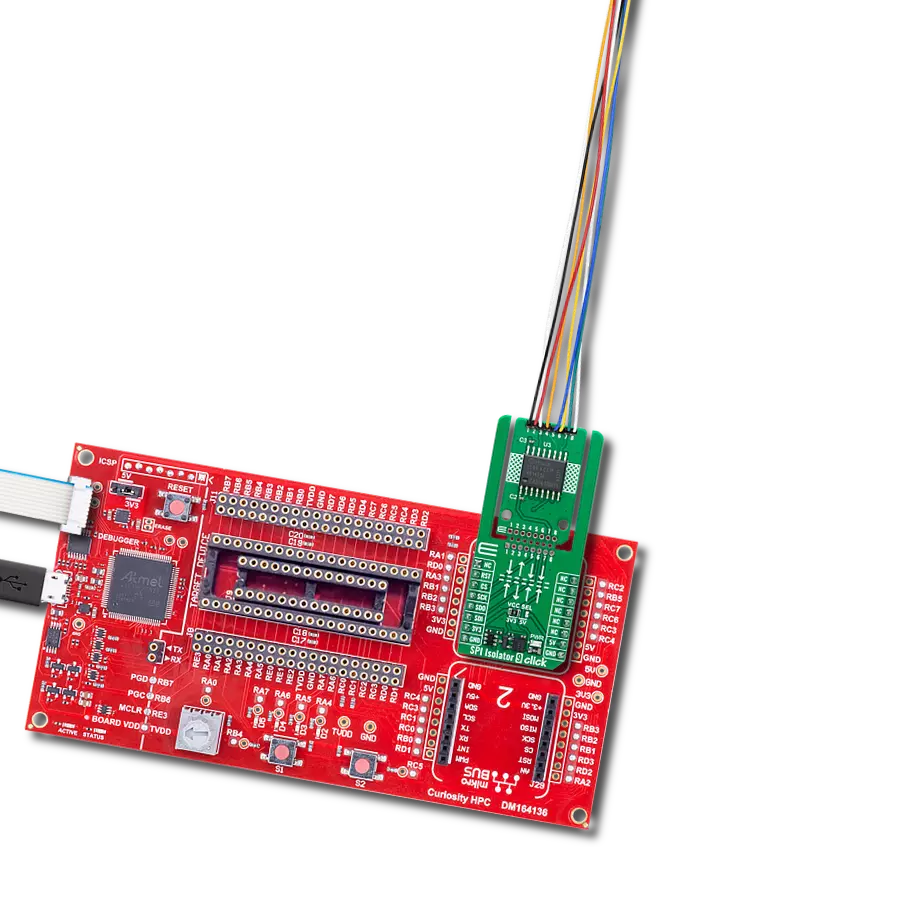 SPI Isolator 9 Click with Curiosity HPC