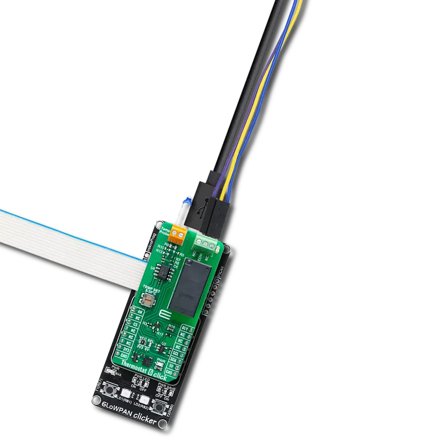 Thermostat 6 Click with 6LoWPAN clicker