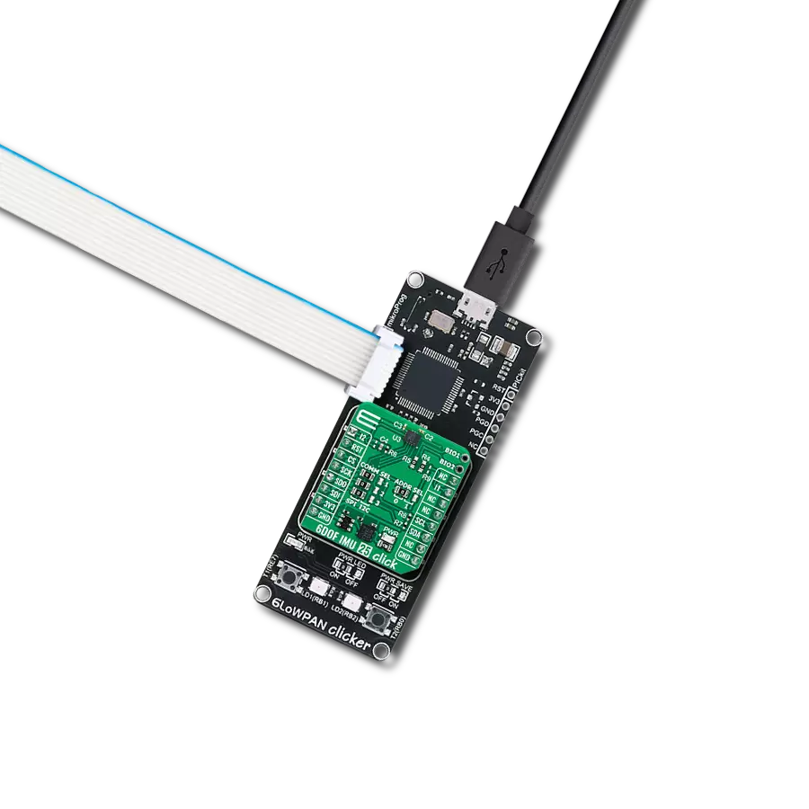 6DOF IMU 25 Click with 6LoWPAN clicker