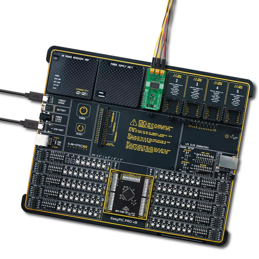 ISO ADC 7 Click with EasyPIC PRO v8