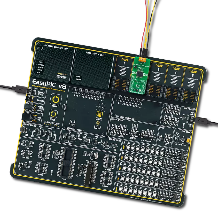 RS485 Isolator 4 Click with EasyPIC v8
