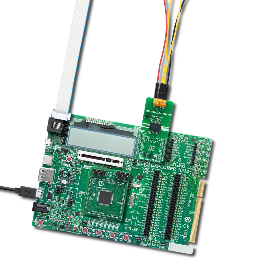 RS485 Isolator 4 Click with Explorer 16/32 development board