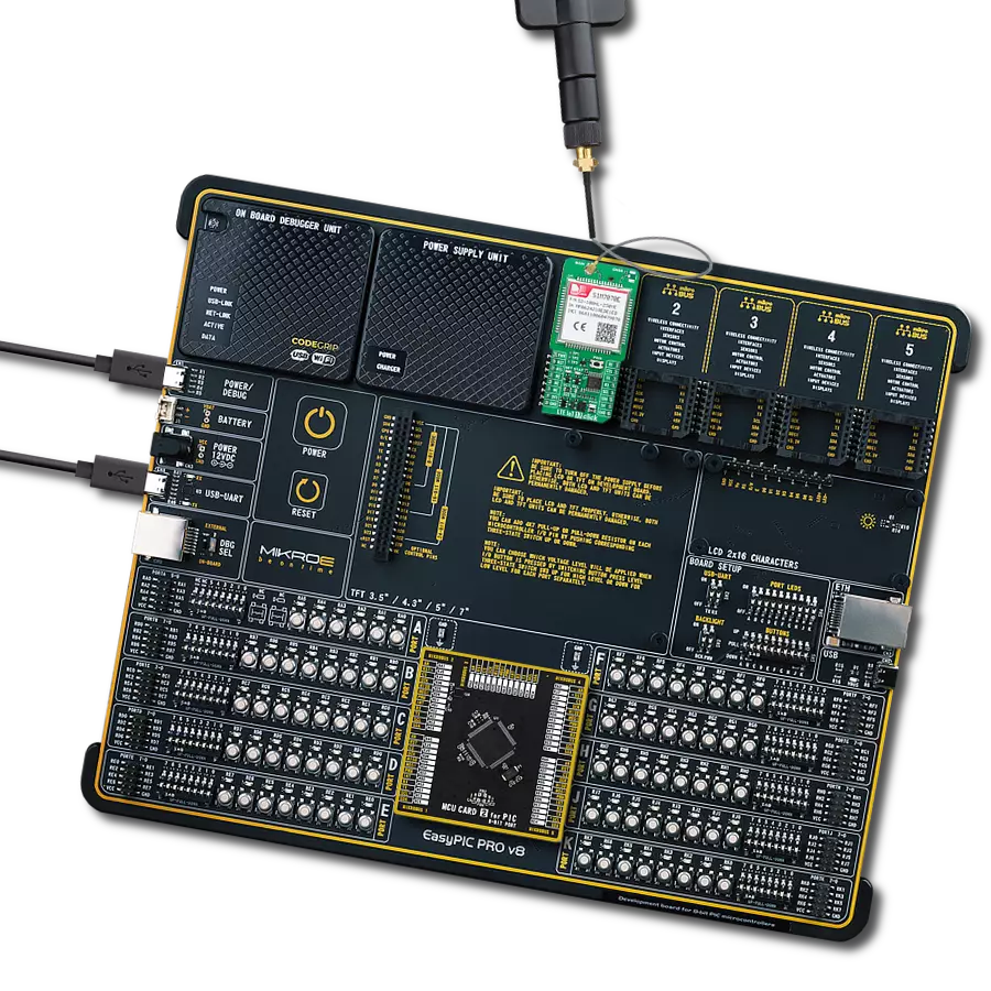 LTE IoT 17 Click with EasyPIC PRO v8