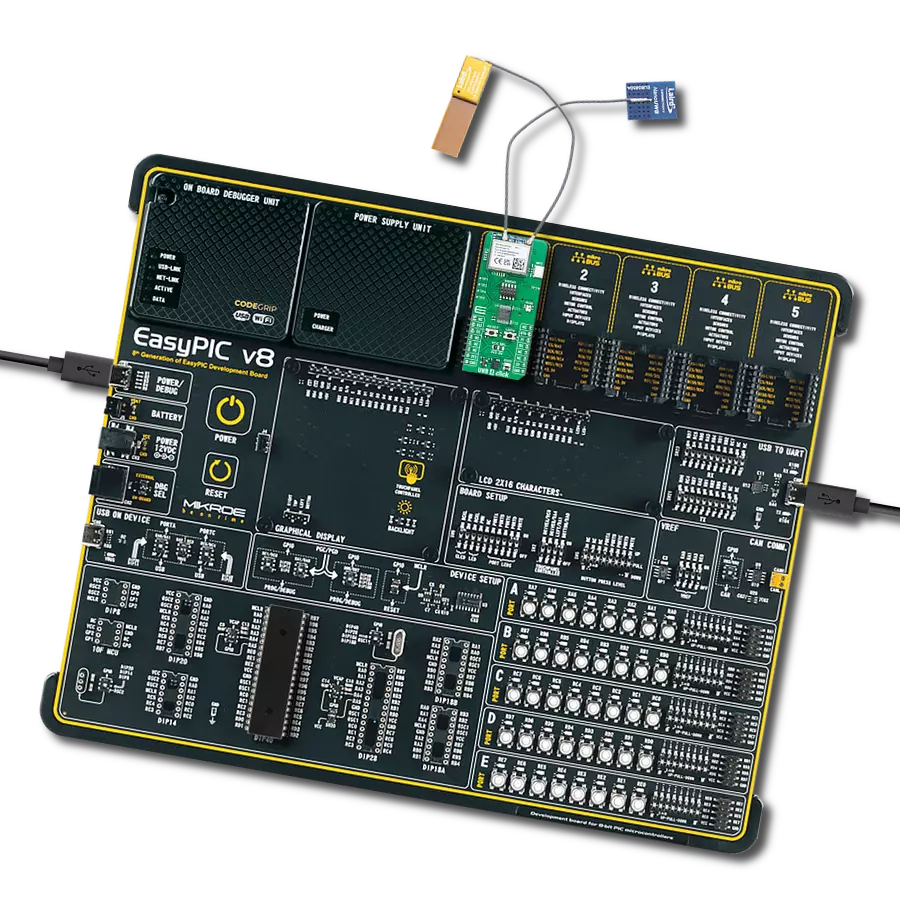 UWB 4 Click with EasyPIC v8