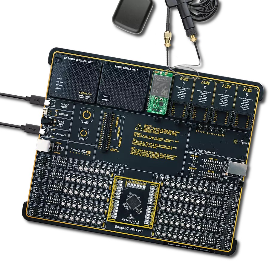 LTE Cat.1 3 Click (for Australia) with EasyPIC PRO v8