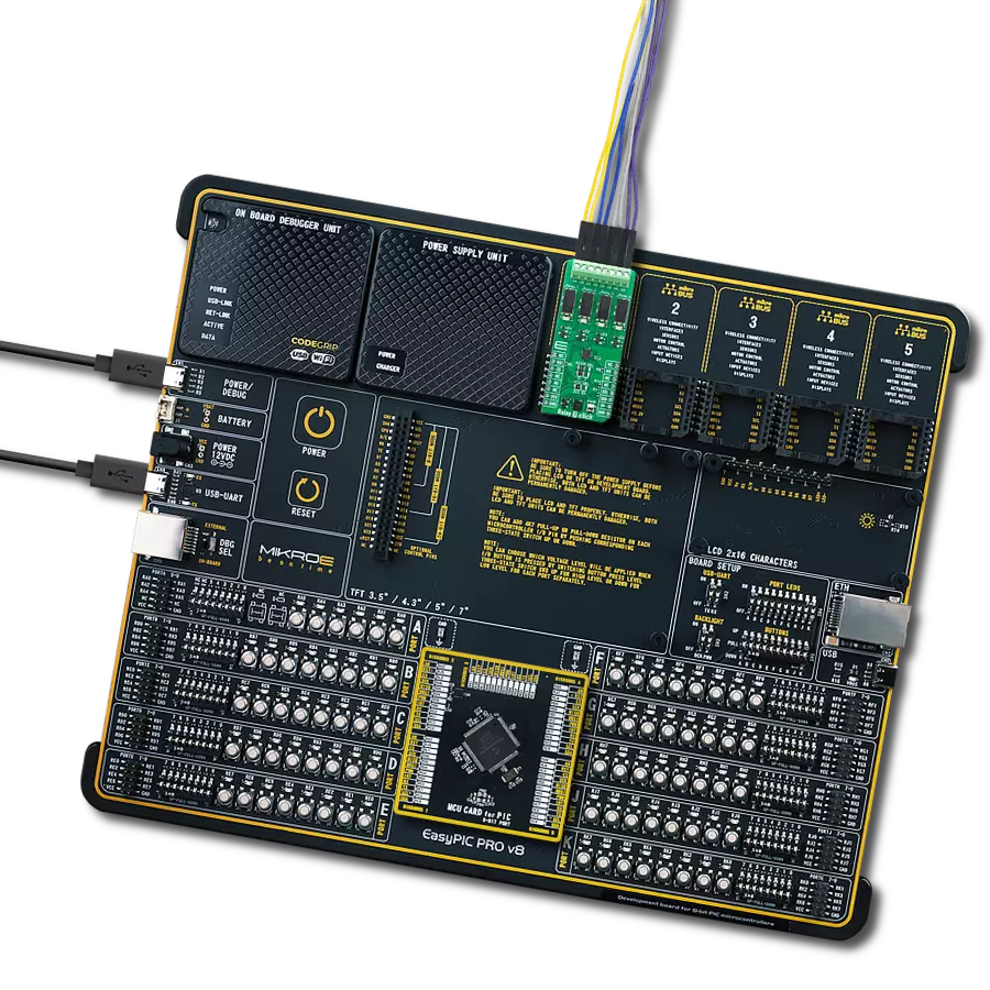 Relay 7 Click with EasyPIC PRO v8