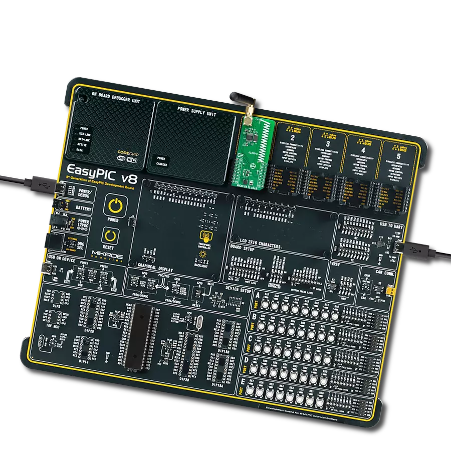 Receive and process signals in the 433MHz frequency band with MICRF219A and PIC18F45K42