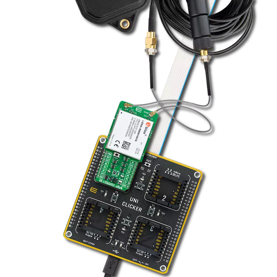 4G LTE&GNSS Click with UNI Clicker