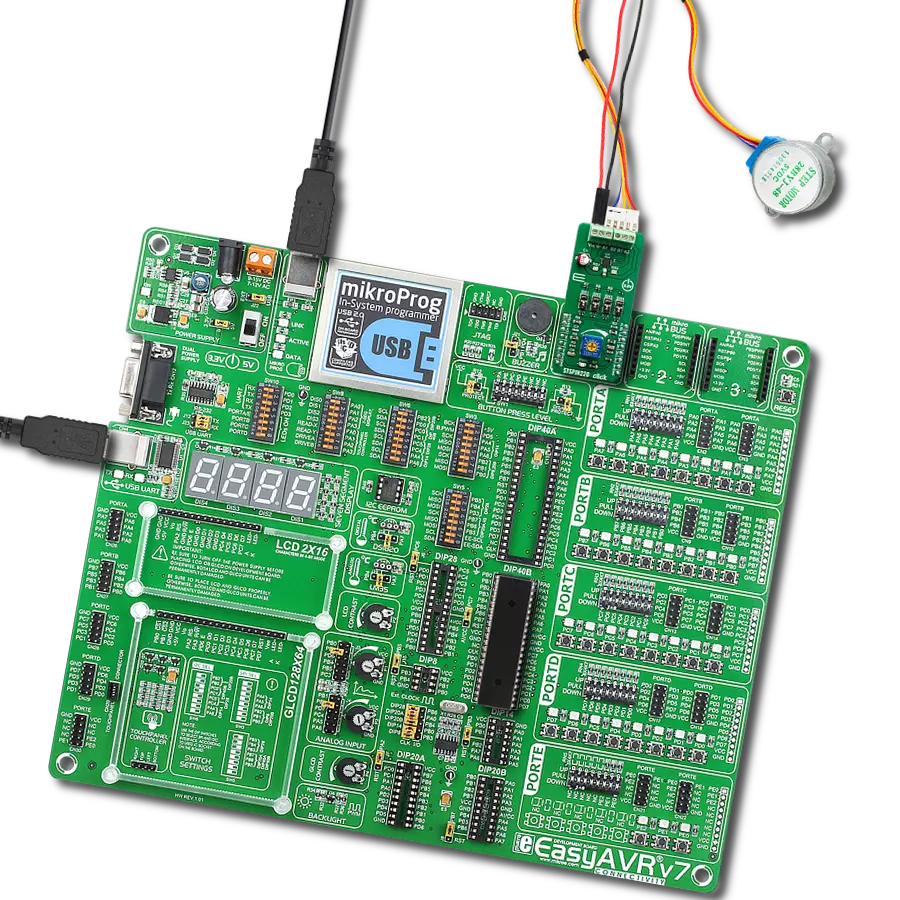 STSPIN220 Click with EasyAVR v7