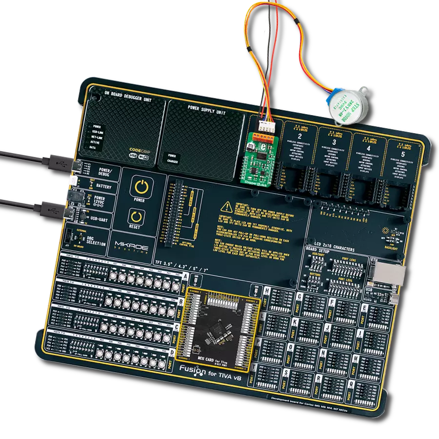 Stepper 6 click with Fusion for Tiva v8