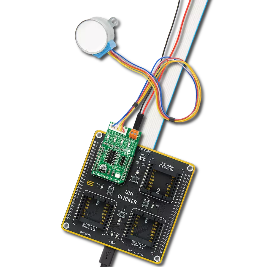 Stepper 3 Click with UNI Clicker