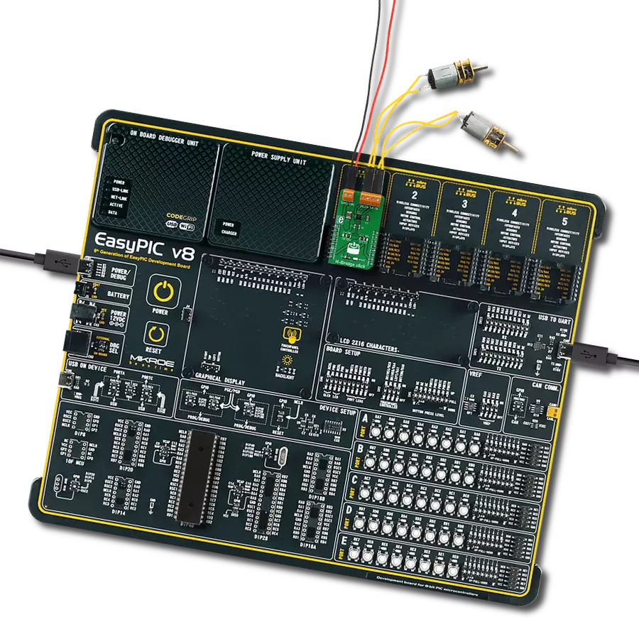 : Achieve control of bipolar stepper motors and small brushed DC motors with MC34933 and PIC18LF45K22