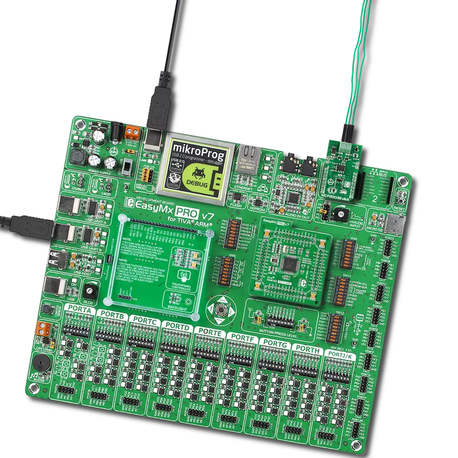 MCP2003B Click with EasyMx PRO v7 for Tiva