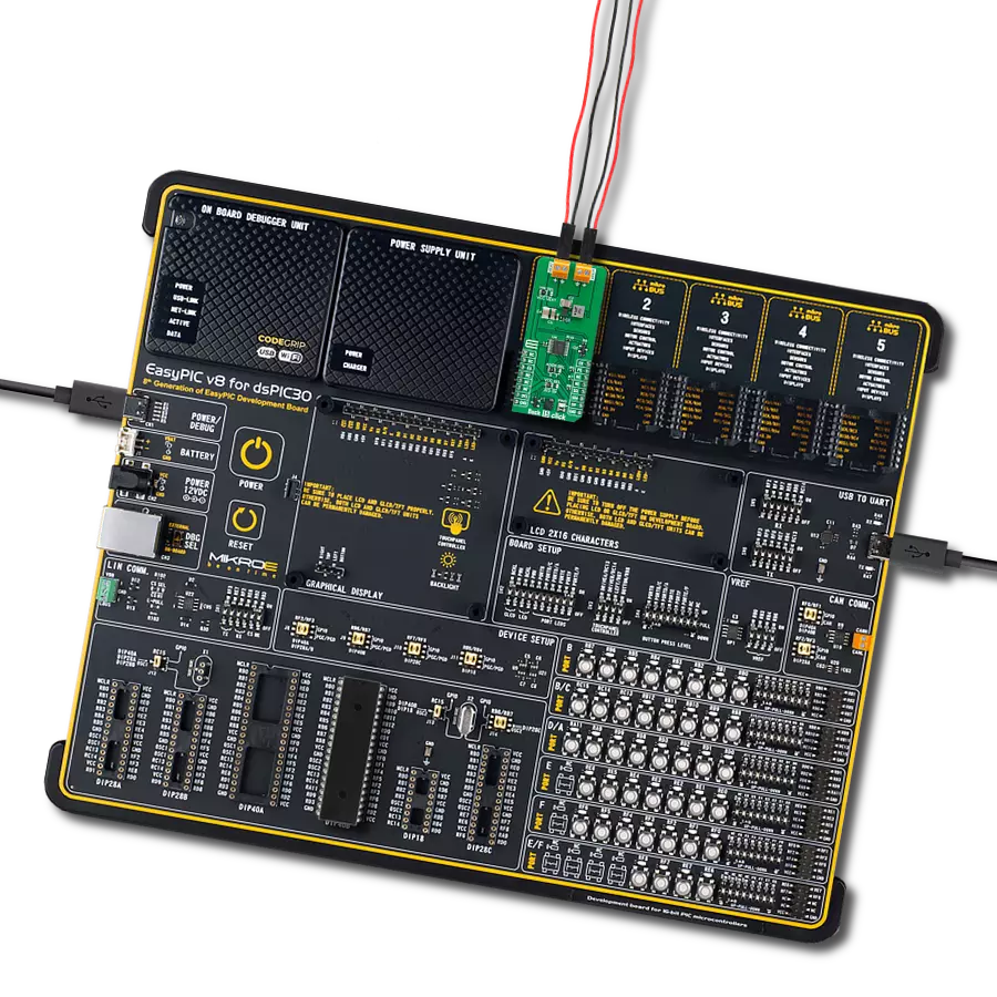 Buck 15 Click with EasyPIC v8 for dsPIC30