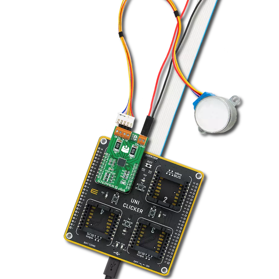 Stepper 2 Click with UNI Clicker