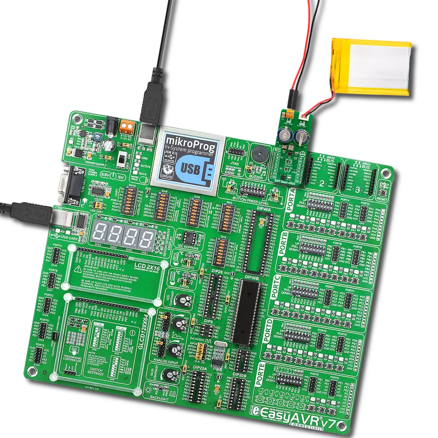 BATT Boost Click with EasyAVR v7