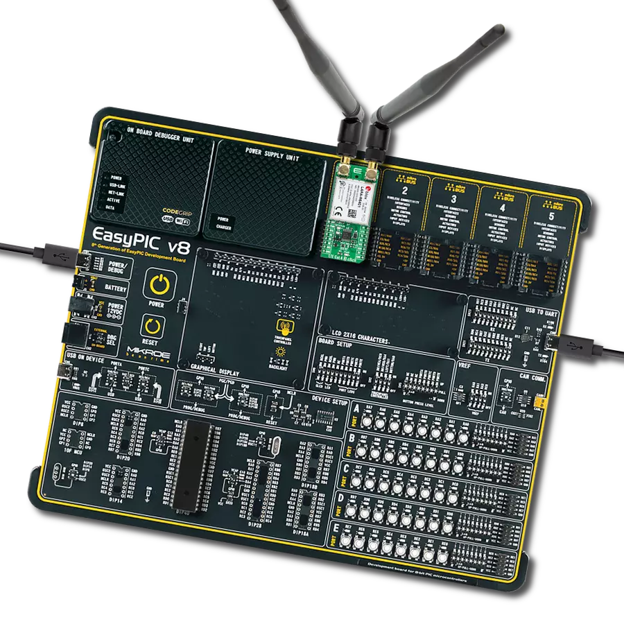 LTE Cat.4 3 Click - Data with EasyPIC v8