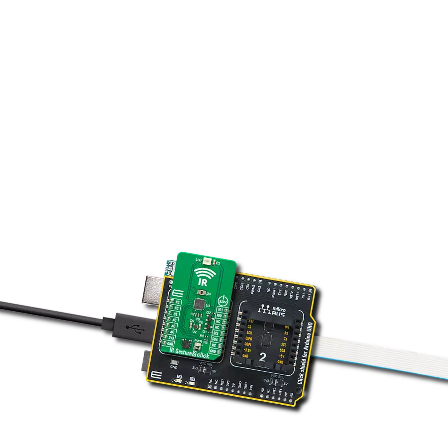 IR Gesture 3 Click with Arduino UNO Rev3