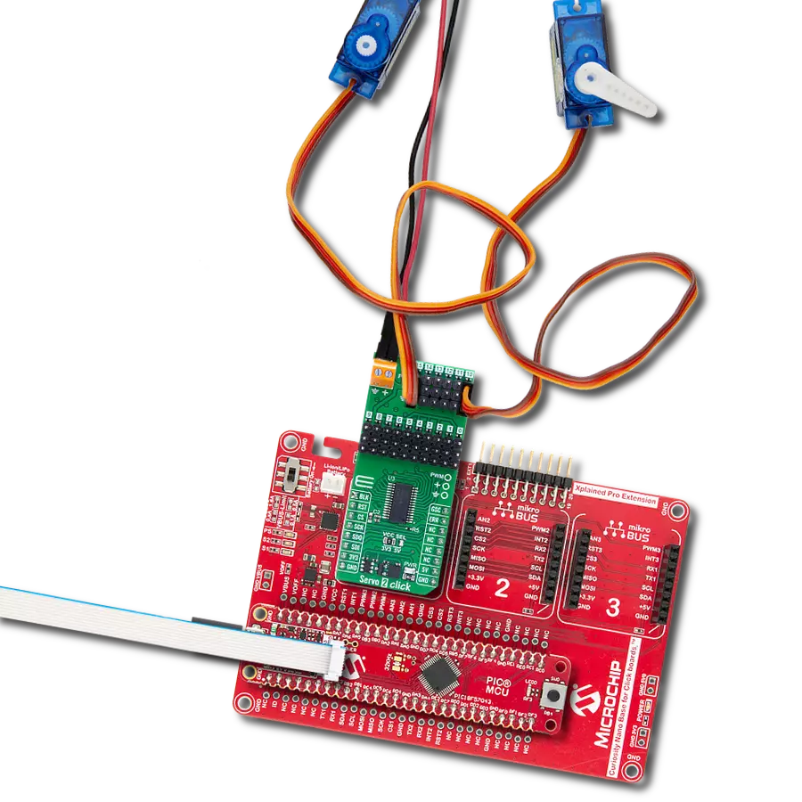 Experience smooth servo motor movements using TLC59401 and PIC18F57Q43