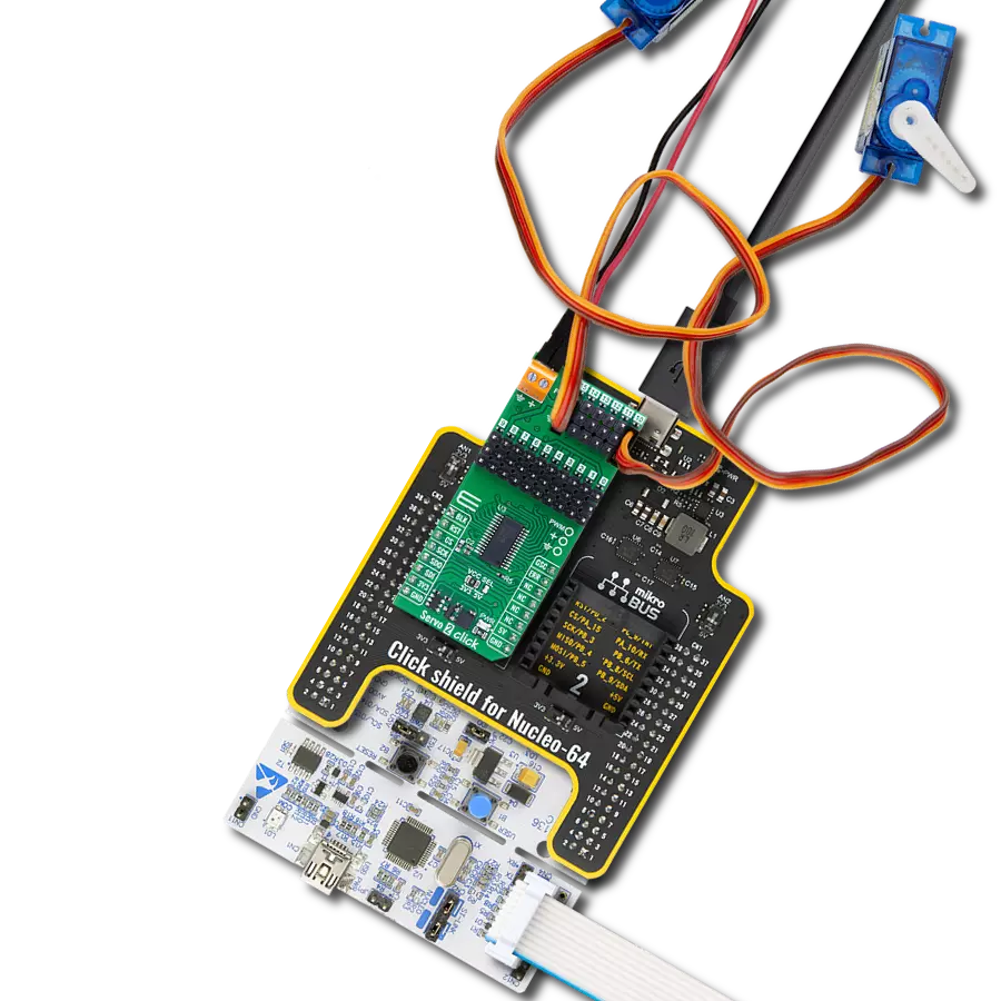 Experience smooth servo motor movements using TLC59401 and STM32F446RE