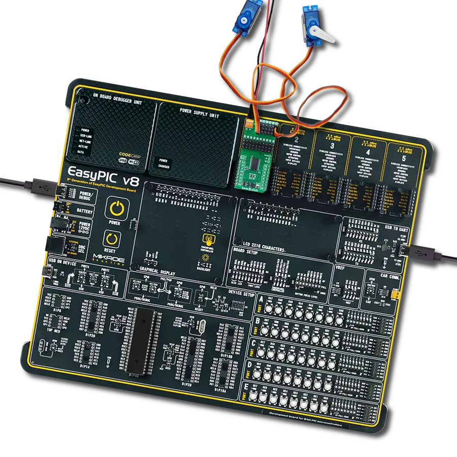 Experience smooth servo motor movements using TLC59401 and PIC18F46K42