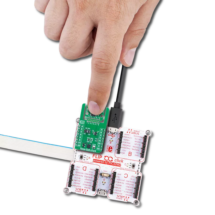 Achieve compression load sensing up to 3000G with the FS102A-0000-3000-G and PIC32MZ2048EFH100