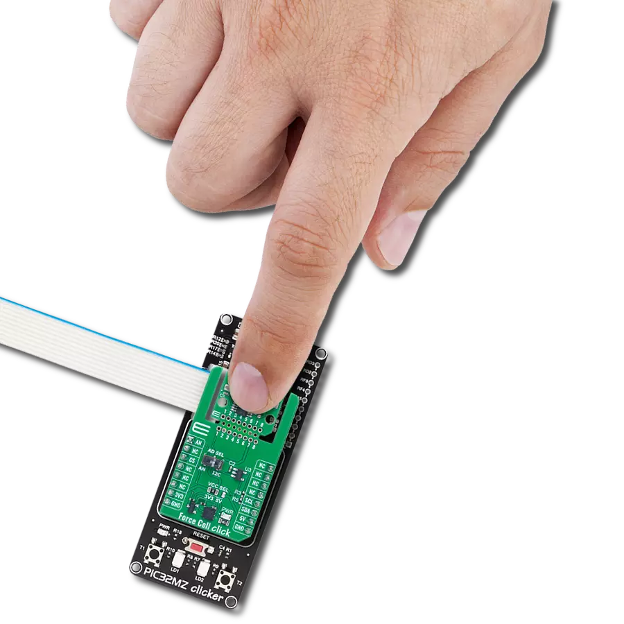 Achieve compression load sensing up to 3000G with the FS102A-0000-3000-G and PIC32MZ1024EFH064