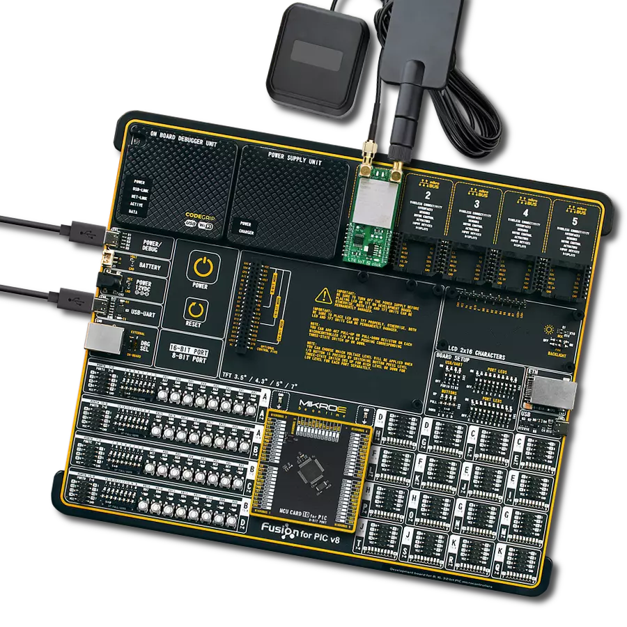LTE IoT 2 Click with Fusion for PIC v8